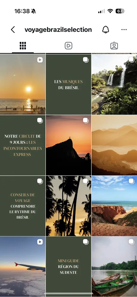 Publications Instagram pour mon client « Voyage Brazil Selection », visuel 1