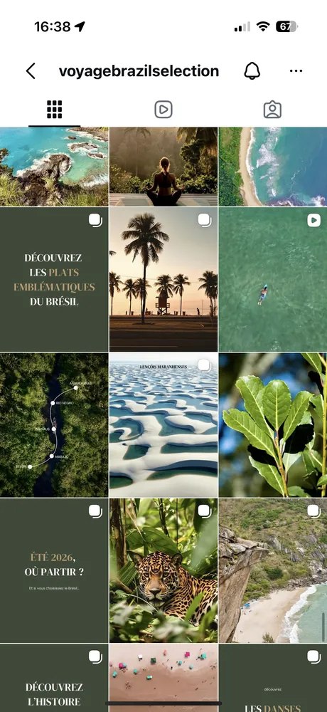 Publications Instagram pour mon client « Voyage Brazil Selection », visuel 2